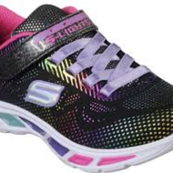 Skechers Size 13 Black and Pink Sneakers with Sporty Mesh Design - Picture 6 of 6